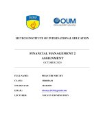 INTRODUCTION ABOUT THE SELECTED COMPANIES  FINANCIAL MANAGEMENT 2 ASSIGNMENT OCTOBER 2020 