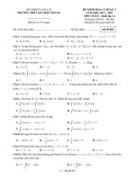 Đề minh họa cuối kỳ 2 Toán 12 năm 2021 – 2022 trường THPT Bảo Thắng 2 – Lào Cai