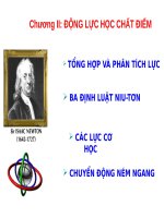 TỔNG HỢP VÀ PHÂN TÍCH LỰC. ĐIỀU KIỆN CÂN BẰNG CỦA CHẤT ĐIỂM
