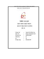 TIỂU LUẬN kết THÚC học PHẦN QUẢN TRỊ CHẤT LƯỢNG trình bày mô hình cung ứng dịch servuction 