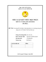 Tiểu luận Tư tưởng Hồ Chí Minh: Tư tưởng Hồ Chí Minh về độc lập dân tộc và vận dụng trong xây  dựng, bảo vệ Tổ Quốc Việt Nam hiện nay