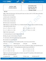 Bộ 5 Đề thi HK2 môn Sinh Học 12 năm 2021-2022 Trường THPT Lê Hồng Phong có đáp án