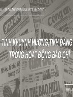 Slide thuyết trình tính khuynh hướng  tính đảng của hoạt động báo chí