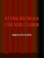 7.NLDung- Ky nang doi thoai & Lang nghe