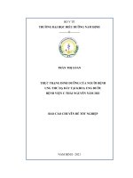 Thực trạng dinh dưỡng ở người bệnh ung thư dạ dày tại khoa ung bướu   bệnh viện c thái nguyên năm 2021 