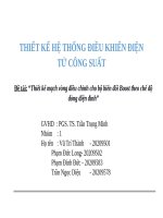 Thiết kế mạch vòng điều chỉnh cho bộ biến đổi boost theo chế độ dòng điện đỉnh 