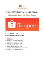 NHẬP môn DIGITAL MARKETING sàn giao dịch thương mại điện tử shopee 