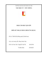 BÁO cáo bài tập lớn môn kỹ THUẬT PHẦN mềm ỨNG DỤNG đề tài thiết kế hệ thống quản lý khách sạn 