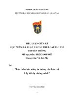 Tiểu luận phân tích chức năng tư tưởng của báo chí