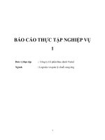 Báo cáo thực tâp nghiệp vụ 1  Logistics và quản lý chuỗi cung ứng