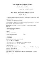 Mẫu hợp đồng thuê nhà làm văn phòng dưới 100tr 1 năm 