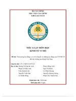 Đề tài thị trường lao động cơ sở lý thuyết và nh ng c a COVID 19 ững tác độ ủ đến thị trường lao động việt nam 