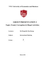 GROUP PRESENTATION 2 topic fraud, corruption  illegal activities 