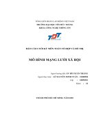 Báo cáo cuối kỳ môn toán tổ hợp và đô thị mô hình mạng lưới xã hội 