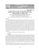 Sử dụng thân cây dừa nước trong thiết kế bài học STEM “Áo phao từ thân cây dừa nước” môn Khoa học tự nhiên lớp 8