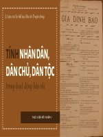 Slide thuyết trình phân tích tính nhân dân, dân chủ, dân tộc trong hoạt động báo chí