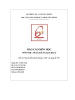 BÁO cáo môn học môn học đồ án thiết kế mạch điện tử đề tài mạch điều khiển động cơ DC sử dụng IC555 