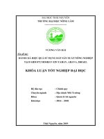 Đánh giá hiệu quả sử dụng đất sản xuất nông nghiệp tại moshav ein yahav, arava, israel  