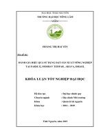 Đánh giá hiệu quả sử dụng đất sản xuất nông nghiệp tại farm 32, moshav tzofar, arava, israel  