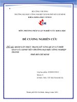 KHẢO sát THỰC TRẠNG kỹ NĂNG QUẢN lý THỜI GIAN của SINH VIÊN TRƯỜNG đại học CÔNG NGHIỆP THÀNH PHỐ hồ CHÍ MINH 