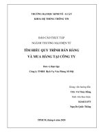 Báo Cáo Thực Tập  Quy Trình Bán Hàng và Mua Hàng