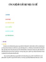 Công nghệ sản xuất hạt nhựa tái chế