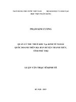 1384 quản lý thu thuế khu vực kinh tế ngoài quốc doanh trên địa bàn huyện thanh thủy    tỉnh phú thọ   luận văn thạc sỹ (FILE WORD)