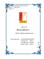 BÁO cáo đồ án thiết kế 1 đề tài thiết kế website bán sách 