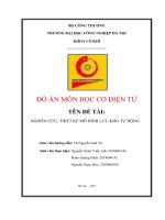 ĐỒ án môn học cơ điện tử tên đề tài NGHIÊN cứu, THIẾT kế mô HÌNH lưu KHO tự ĐỘNG 