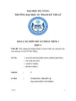 BÁO cáo môn đồ án PHẦN mềm 1 đợt 2 chủ đề xây dựng hệ thống quản lý lịch trình các chuyến tàu của nhà ga xe lửa TP đà nẵng 