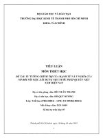 TIỂU LUẬN môn TRIẾT học đề tài tư TƯỞNG CHÍNH TRỊ của MẠNH tử và ý NGHĨA của nó đối với VIỆC xây DỰNG NHÀ nước PHÁP QUYỀN VIỆT NAM HIỆN NAY 