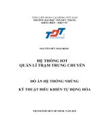 ĐỒ án hệ THỐNG NHÚNG kỹ THUẬT điều KHIỂN tự ĐỘNG hóa hệ THỐNG IOT QUẢN lí TRẠM TRUNG CHUYỂN 