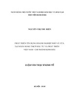 1309 phát triển tín dụng doanh nghiệp nhỏ và vừa tại NHTM CP đầu tư và phát triển VN   chi nhánh kinh bắc   luận văn thạc sỹ (FILE WORD)