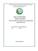 Nghiên cứu mạng nơron và ứng dụng nhận dạng chữ số viết tay