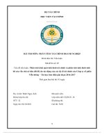 Phân tích khái quát tình hình tài chính và phân tích tình hình sinh lời của v n ch ố ủ s h ng c ở ữu (ROE) do tác độ ủa các h s tài chính c ệ ố ủa công ty c ổ phần viễn thông tin h n 2016 2017 