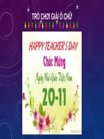 Trò chơi ô chữ tôn sư trọng đạo 