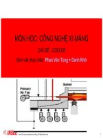 báo cáo môn học CÔNG NGHỆ XI MĂNG CHỦ đề  COOLER 
