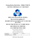 ĐO điện DÙNG DAO ĐỘNG ký và máy đo đa NĂNG đo GIÁ TRỊ nền DC AC và HIỆU DỤNG độ CHÍNH xác PHÉP đo các PHÉP đo TỔNG TRỞ 