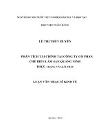 1173 phân tích tài chính tại CTY CP chế biến lâm sản quảng ninh  thực trạng và giải pháp   luận văn thạc sỹ (FILE WORD)