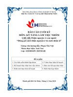 BÁO cáo CUỐI kỳ môn kỹ NĂNG làm VIỆC NHÓM CHỦ đềthiện nguyện vì con người đóng gói sách thiện nguyện ở tủ sách nhân ái 