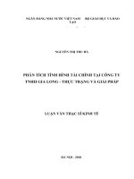 1177 phân tích tình hình tài chính tại công ty TNHH gia long   thực trạng và giải pháp   luận văn thạc sỹ (FILE WORD)
