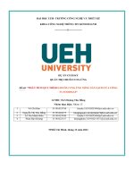 DỰ án CUỐI kỳ QUẢN TRỊ CHUỖI CUNG ỨNG đề tài PHÂN TÍCH QUY TRÌNH CHUỖI CUNG ỨNG NÔNG sản SẠCH của CÔNG TY FOODMAP 