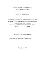 HOÀN THIỆN CƠ CHẾ QUẢN LÝ TÀI CHÍNH CỦA ĐẠI HỌC  QUỐC GIA HÀ NỘI THEO HƯỚNG TỰ CHỦ TÀI CHÍNH TRONG  ĐIỀU KIỆN HỘI NHẬP QUỐC TẾ