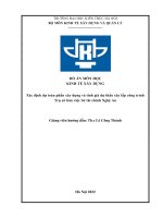 ĐỒ án môn học KINH tế xây DỰNG xác định dự toán phần xây dựng và tính giá dự thầu xây lắp công trình trụ sở làm việc sở tài chính nghệ an 