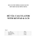 ĐỀ tài CALCULATOR WITH KEYPAD  LCD 