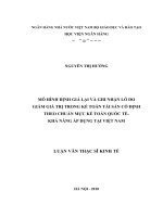 MÔ HÌNH ĐỊNH GIÁ LẠI VÀ GHI NHẬN LỖ DOGIẢM GIÁ TRỊ TRONG KẾ TOÁN TÀI SẢN CỐ ĐỊNHTHEO CHUẨN MỰC KẾ TOÁN QUỐC TẾ-KHẢ NĂNG ÁP DỤNG TẠI VIỆT NAM