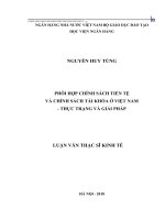 1327 phối hợp chính sách tiền tệ và chính sách tài khóa ở VN   thực trạng và giải pháp   luận văn thạc sỹ (FILE WORD)