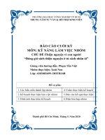 BÁO cáo CUỐI kỳ môn kỹ NĂNG làm VIỆC NHÓM CHỦ đềthiện nguyện vì con người đóng gói sách thiện nguyện ở tủ sách nhân ái 