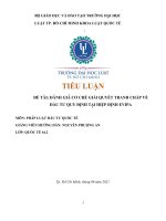 TIỂU LUẬN đề tài ĐÁNH GIÁ cơ CHẾ GIẢI QUYẾT TRANH CHẤP về đầu tư QUY ĐỊNH tại HIỆP ĐỊNH EVIPA 