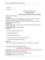 Giáo án ôn tập và kiểm tra kì 2 ngữ văn 6 sách chân trời sáng tạo, chuẩn